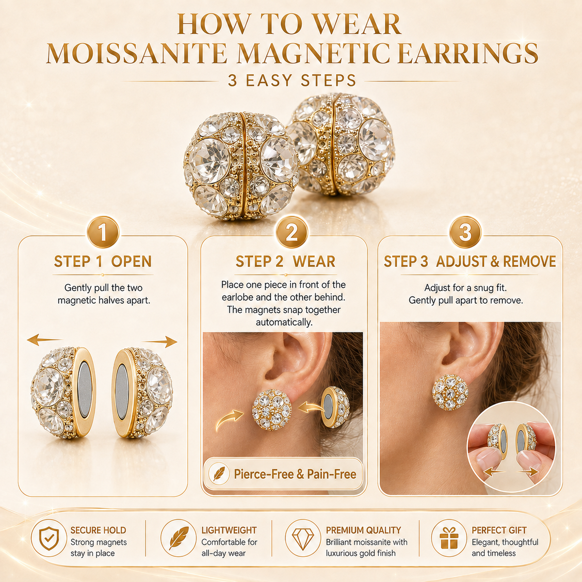 đâ¤ď¸Magnetic Moissanite Lymphatic Earrings LASTâDAY SPECIAL: 18% OFFđâ¤ď¸