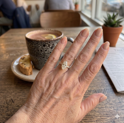 🔥 90% OFF TODAY: Yellow Gold Marquise-Cut Diamond Ring — Stop Saving Your Radiance for "Someday" — Own the Luxury You Deserve, Right Now 💎