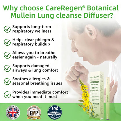 Made and Shipped from UK✅ CareRegen® 𝐁𝐨𝐭𝐚𝐧𝐢𝐜𝐚𝐥 𝐌𝐮𝐥𝐥𝐞𝐢𝐧 𝐋𝐮𝐧𝐠 𝐂𝐥𝐞𝐚𝐧𝐬𝐞 𝐃𝐢𝐟𝐟𝐮𝐬𝐞𝐫🔥(🫁Cough, Pharyngitis, shortness of breath, sputum, stuffy nose, bronchitis, bronchitis, allergy symptoms, lung discomfort)14