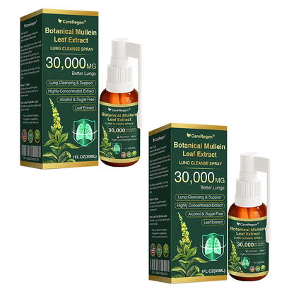 🫁⚡✅Official Store:CareRegen® Botanical Mullein Leaf Extract Lung Cleanse Spray（🫁Directly acts on COPD, asthma, chronic bronchitis (CB), respiratory infections, lung cancer, sinusitis, and other conditions🫁）🌞