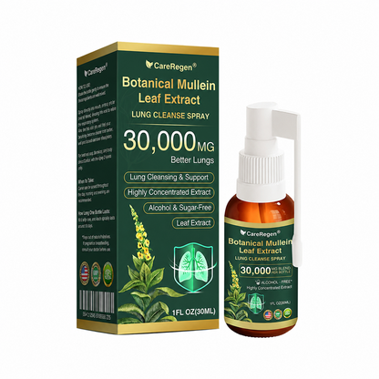 🫁⚡✅Official Store:CareRegen® Botanical Mullein Leaf Extract Lung Cleanse Spray（🫁Directly acts on COPD, asthma, chronic bronchitis (CB), respiratory infections, lung cancer, sinusitis, and other conditions🫁）🌞