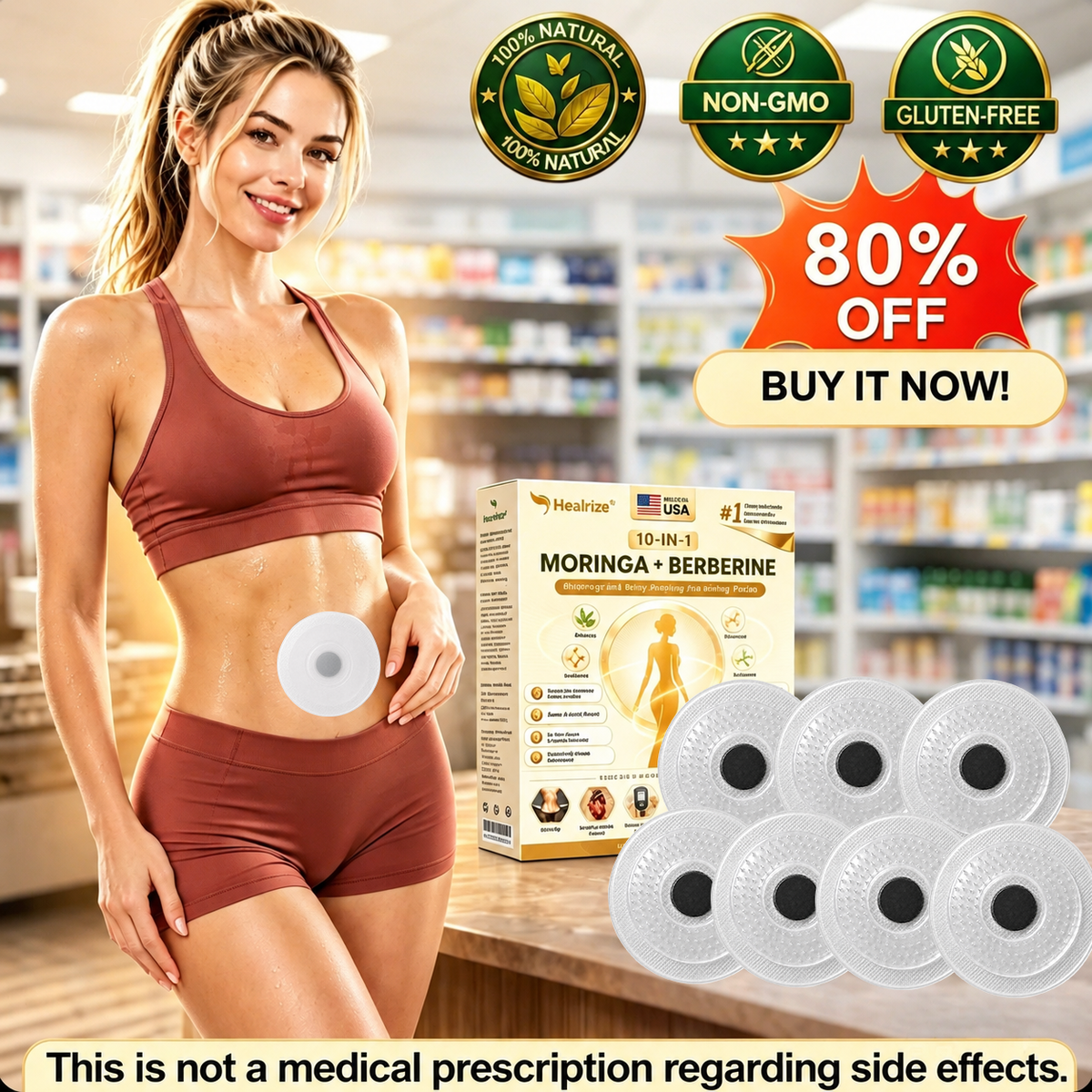 𝑶𝒇𝒇𝒊𝒄𝒊𝒂𝒍 𝑺𝒕𝒐𝒓𝒆  | 👩‍⚕️ H𝐞a𝐥r𝐢z𝐞®Moringa Berberine 10-in-1 Microgranule Body-Shaping Fat-Burning Patch(𝐎𝐧𝐜𝐞 𝐃𝐚𝐢𝐥𝐲, 𝐯𝐢𝐬𝐢𝐛𝐥𝐞 𝐜𝐡𝐚𝐧𝐠𝐞𝐬 𝐢𝐧 𝟕 𝐝𝐚𝐲𝐬） F𝐨r 𝐎𝐛𝐞𝐬𝐢𝐭𝐲, 𝐋o𝐨s𝐞 𝐒k𝐢n, 𝐃𝐢𝐚𝐛𝐞𝐭𝐞𝐬, 𝐒𝐥𝐞𝐞𝐩 𝐀𝐩𝐧𝐞𝐚, 𝐀𝐧𝐝 𝐉𝐨𝐢𝐧𝐭 𝐈𝐬𝐬𝐮𝐞𝐬🎀