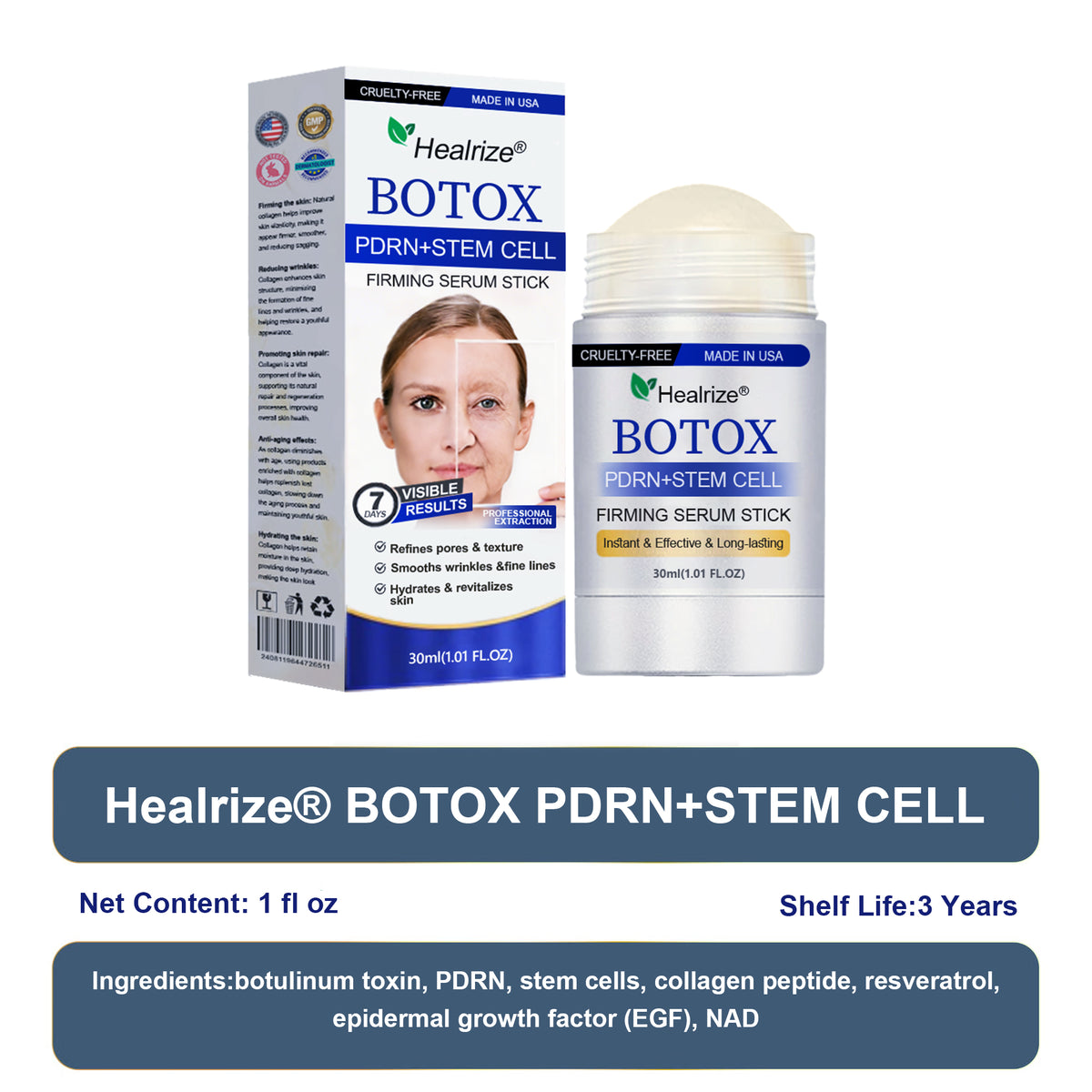 Officially Authorised Exclusive Edition|Healrize® Botox PDRN& stem cell Firming Serum Stick💫 (Lift & Firm Sagging Skin & Reduce Wrinkle Formation)💫