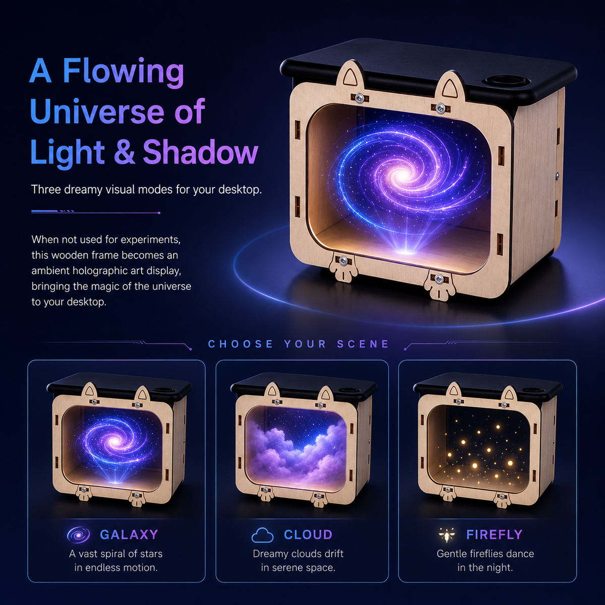 OFFICIAL BRAND|Healrize® 3D Holographic Cinema TV Projector|Immersive Floating 3D Visuals, Bring Theater-Style Spectacle Home