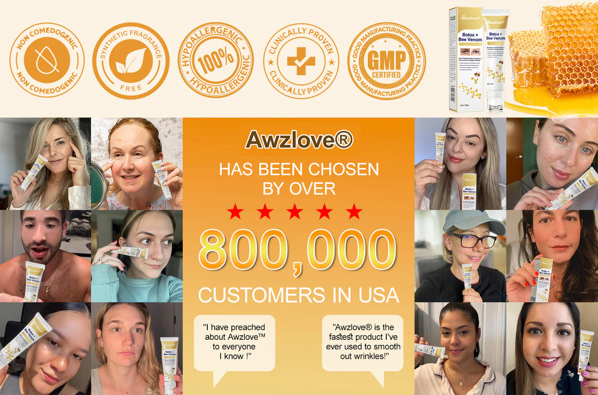 Made and shipped from the US✅--Awzlove® Botox Bee Venom Wrinkle Removal Roll-On Cream-Last Day Promotion 70% OFF 🔥