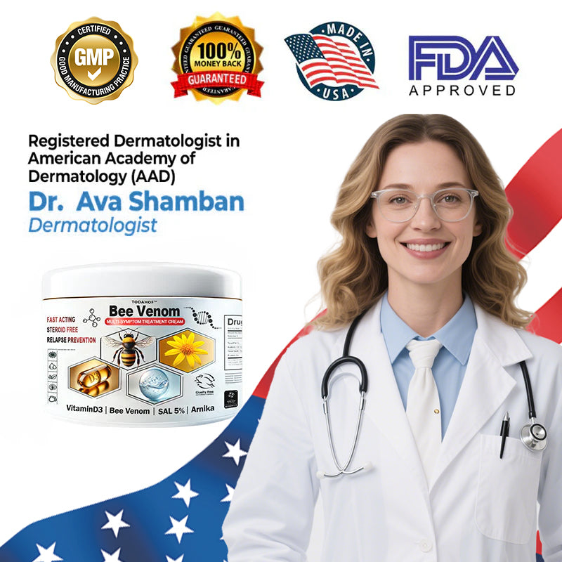TODAHOF™ Bee Venom Multi-Symptom Skin Treatment Cream (👨‍⚕NPF RECOMMENDS)