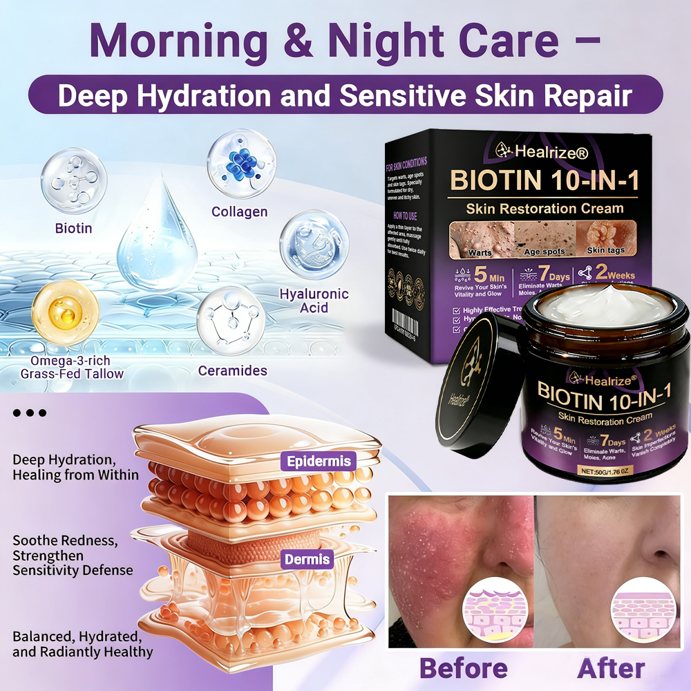 Made and Shipped from UK ✨Healrize® Biotin 10-in-1 Skin Restoration Cream 🍀