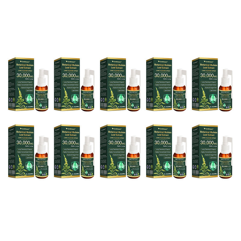 ✅Official Store:CareBreeze® Botanical Mullein Leaf Extract Lung Cleanse Spray（👨‍⚕️Directly acts on COPD, asthma, chronic bronchitis (CB), respiratory infections, lung cancer, sinusitis, and other conditions）