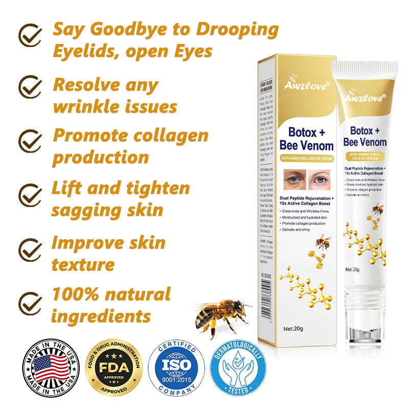 Made and shipped from the US✅--Awzlove® Botox Bee Venom Wrinkle Removal Roll-On Cream-Last Day Promotion 70% OFF 🔥