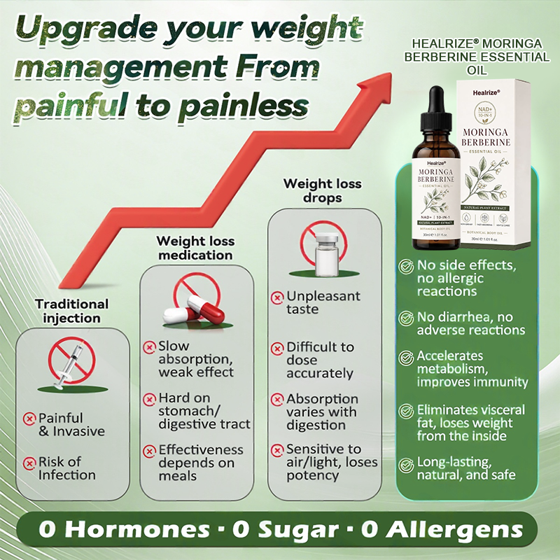 𝑶𝒇𝒇𝒊𝒄𝒊𝒂𝒍 𝑺𝒕𝒐𝒓𝒆  | 👩‍⚕️ Healrize® 10-IN-1 Moringa * Berberine * NAD+ Essential Oil  (𝐎𝐧𝐜𝐞 𝐃𝐚𝐢𝐥𝐲, 𝐯𝐢𝐬𝐢𝐛𝐥𝐞 𝐜𝐡𝐚𝐧𝐠𝐞𝐬 𝐢𝐧 𝟕 𝐝𝐚𝐲𝐬） F𝐨r 𝐎𝐛𝐞𝐬𝐢𝐭𝐲, 𝐋o𝐨s𝐞 𝐒k𝐢n, 𝐃𝐢𝐚𝐛𝐞𝐭𝐞𝐬, 𝐒𝐥𝐞𝐞𝐩 𝐀𝐩𝐧𝐞𝐚, 𝐀𝐧𝐝 𝐉𝐨𝐢𝐧𝐭 𝐈𝐬𝐬𝐮𝐞𝐬🎁
