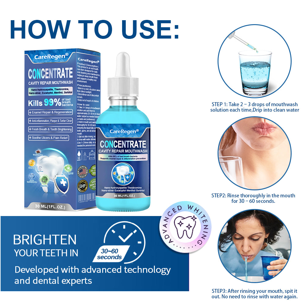 Official Store：🏆CareRegen® CONCENTRATE REPAIR MOUTHWASH(Dentist recommended)(Flying Off the Shelves: 100,000 Bottles Sold!)🎀