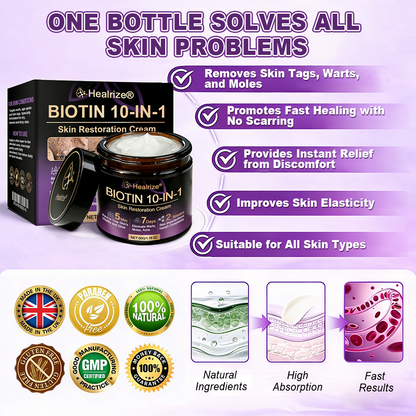 Made and Shipped from UK ✨Healrize® Biotin 10-in-1 Skin Restoration Cream 🍀