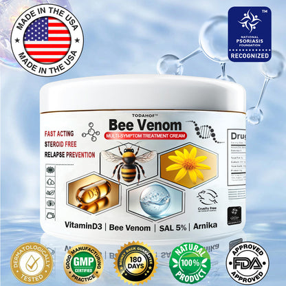 TODAHOF™ Bee Venom Multi-Symptom Skin Treatment Cream (👨‍⚕NPF RECOMMENDS)
