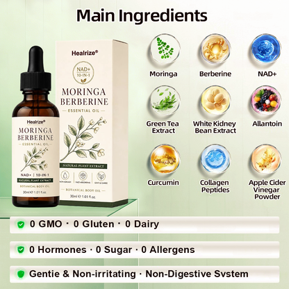 𝑶𝒇𝒇𝒊𝒄𝒊𝒂𝒍 𝑺𝒕𝒐𝒓𝒆  | 👩‍⚕️ Healrize® 10-IN-1 Moringa * Berberine * NAD+ Essential Oil  (𝐎𝐧𝐜𝐞 𝐃𝐚𝐢𝐥𝐲, 𝐯𝐢𝐬𝐢𝐛𝐥𝐞 𝐜𝐡𝐚𝐧𝐠𝐞𝐬 𝐢𝐧 𝟕 𝐝𝐚𝐲𝐬） F𝐨r 𝐎𝐛𝐞𝐬𝐢𝐭𝐲, 𝐋o𝐨s𝐞 𝐒k𝐢n, 𝐃𝐢𝐚𝐛𝐞𝐭𝐞𝐬, 𝐒𝐥𝐞𝐞𝐩 𝐀𝐩𝐧𝐞𝐚, 𝐀𝐧𝐝 𝐉𝐨𝐢𝐧𝐭 𝐈𝐬𝐬𝐮𝐞𝐬🎁