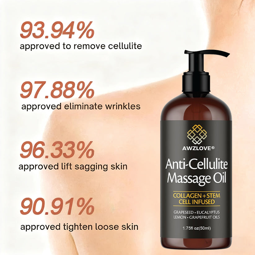Awzlove® Luxurious Collagen & Stem Cell Anti-Cellulite Massage Oil🎉 (🔥70% Off for a Limited Time!)