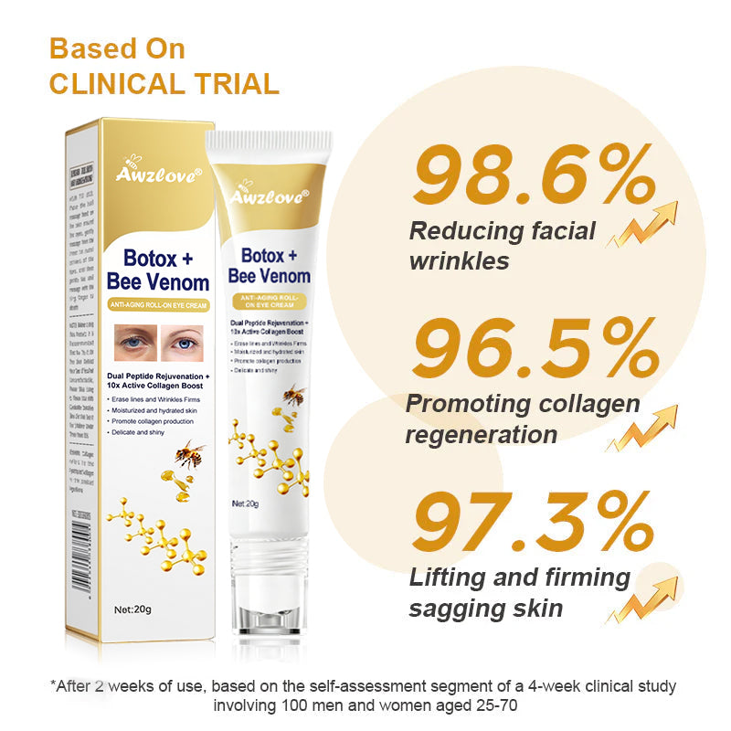 Made and shipped from the US✅--Awzlove® Botox Bee Venom Wrinkle Removal Roll-On Cream-Last Day Promotion 70% OFF 🔥