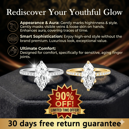 🔥 90% OFF TODAY: Yellow Gold Marquise-Cut Diamond Ring — Stop Saving Your Radiance for "Someday" — Own the Luxury You Deserve, Right Now 💎