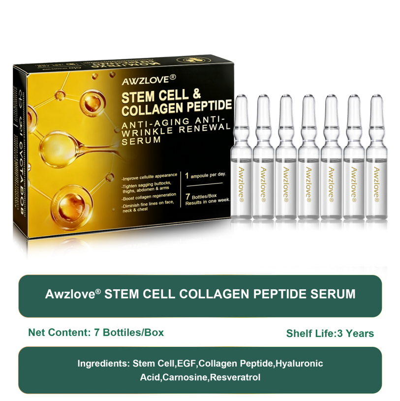 Officially Authorised Exclusive Edition | Awzlove® STEM CELL & COLLAGEN PEPTIDE RENEWAL SERUM (Lift & Firm Sagging Skin & Reduce Wrinkle Formation) 🎁