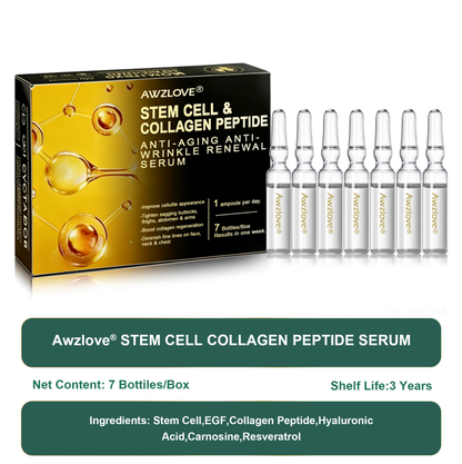 Officially Authorised Exclusive Edition | Awzlove® STEM CELL & COLLAGEN PEPTIDE RENEWAL SERUM (Lift & Firm Sagging Skin & Reduce Wrinkle Formation) 🎁