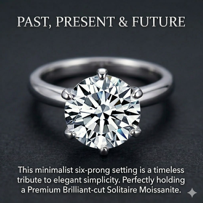 🔥Today Only: 90% OFF! Eternal "Past, Present & Future" 2-Carat Moissanite Ring (Adjustable Fit)