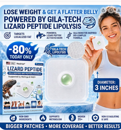 💫 Official U.S. Store | Healrize® ICE BURST LIZARD PEPTIDE (Gila-Inspired Bio-Peptide)・Moringa・NAD+ Advanced Nano-Microneedle Patch🎁