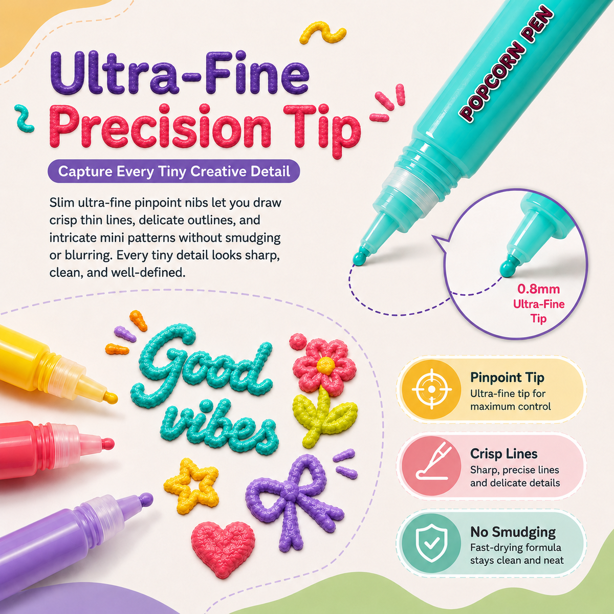 🧨 3D Puffy Magic Markers – Draw, Heat & Watch Your Art Puff Up🎁