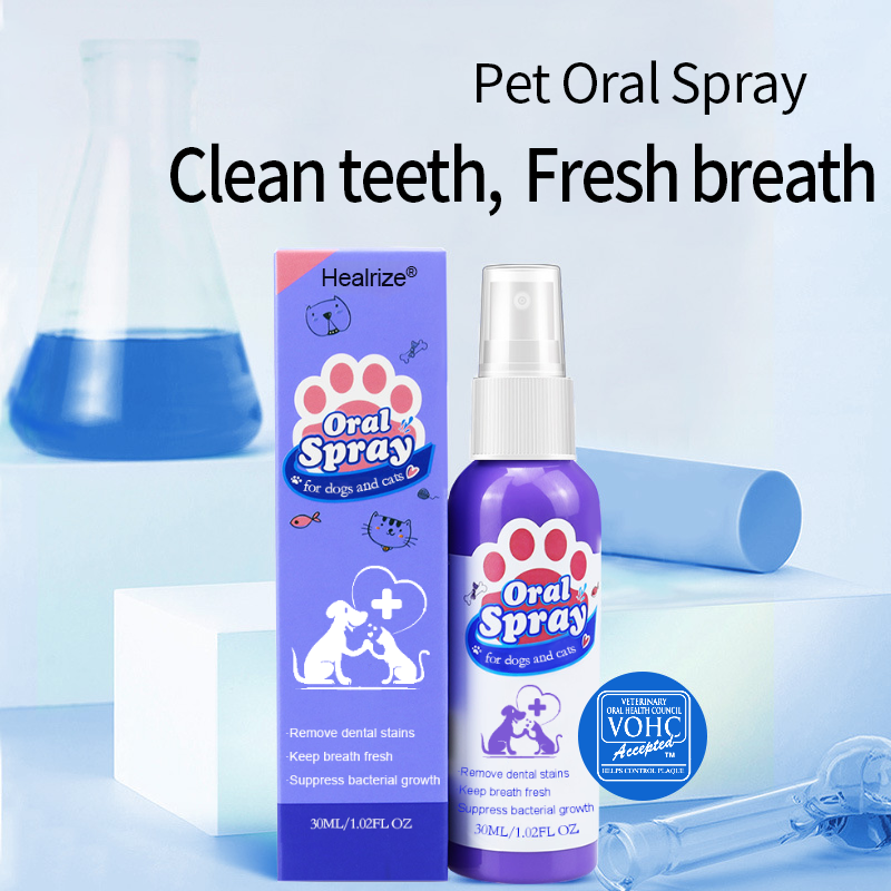 Healrize® Teeth Cleaning Spray for Dogs & Cats, Eliminate Bad Breath, Targets Tartar & Plaque, Without Brushing🌞